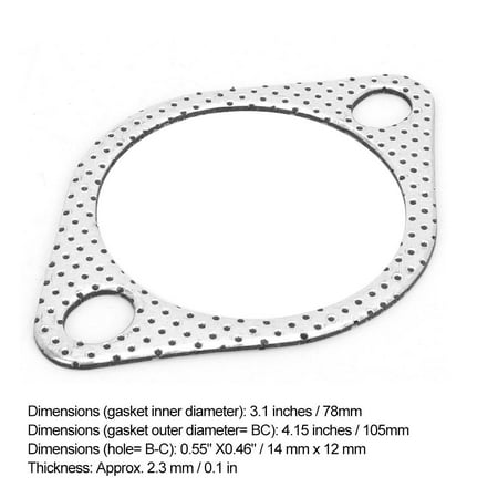 5Pcs Joint De Tuyau D/'éChappement 3 /'/' Joint En CéRamique De Tuyau D/'éChappement En CéRamique Avec Anneau Renforcé 3In 76Mm Tuyau De Descente